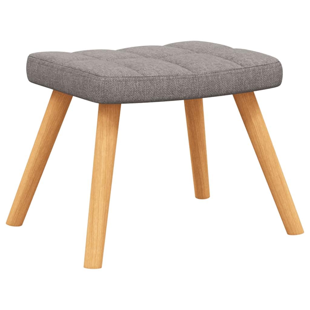 vidaXL Chaise à Bascule avec Tabouret Siège de Relaxation Fauteuil de Salon Salle de Séjour Siège de Salon Maison Intérieur Taupe Tissu