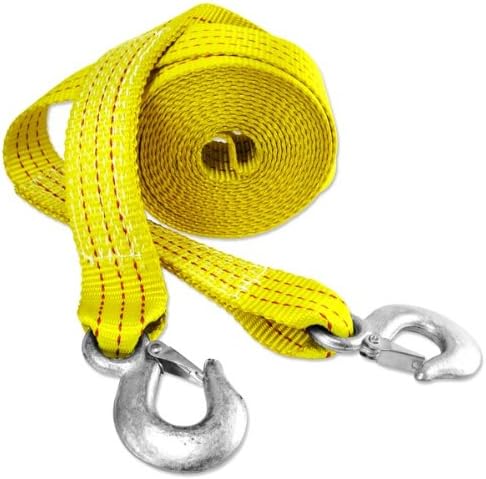 Presa 21079 Heavy Duty 10000 lb. Tow Strap with Hooks, 2" x 20', Yellow