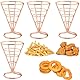 YouYuer Pommeshalter,6PCS Pommestütenhalter aus Edelstahl,Edelstahl Pommes Ständer,Pommestüten Pommesständer für Familien Restaurants Cafés Bars Snackbars Hochzeiten Partys