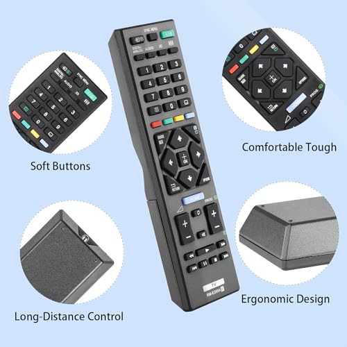 RM-ED054 Télécommande Compatible avec Sony TV KDL-32R421A KDL-32R423A KDL-40R470A KDL-40R471A KDL-40R473A KDL-40R474A KDL-46R470A KDL-46R473A KDL-32R410B KDL-40R450B Contrôleur de Remplacement – vue 2
