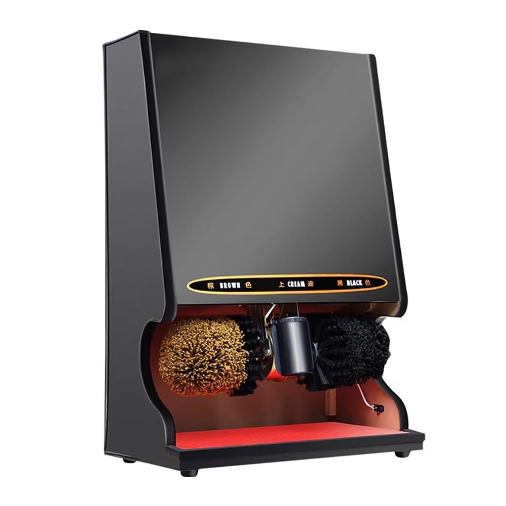 Aserzenith A Serzenith Intelligent Sensor Utomatic Shoe Polisher, Dual-Brush System, Hands-Free Electric Shoe Polisher, 1200 Rpm, Shoe Polishing Machine With Oil Tank