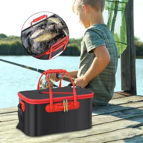Seau de pêche portable pliable et sac imperméable multifonctionnel - 3