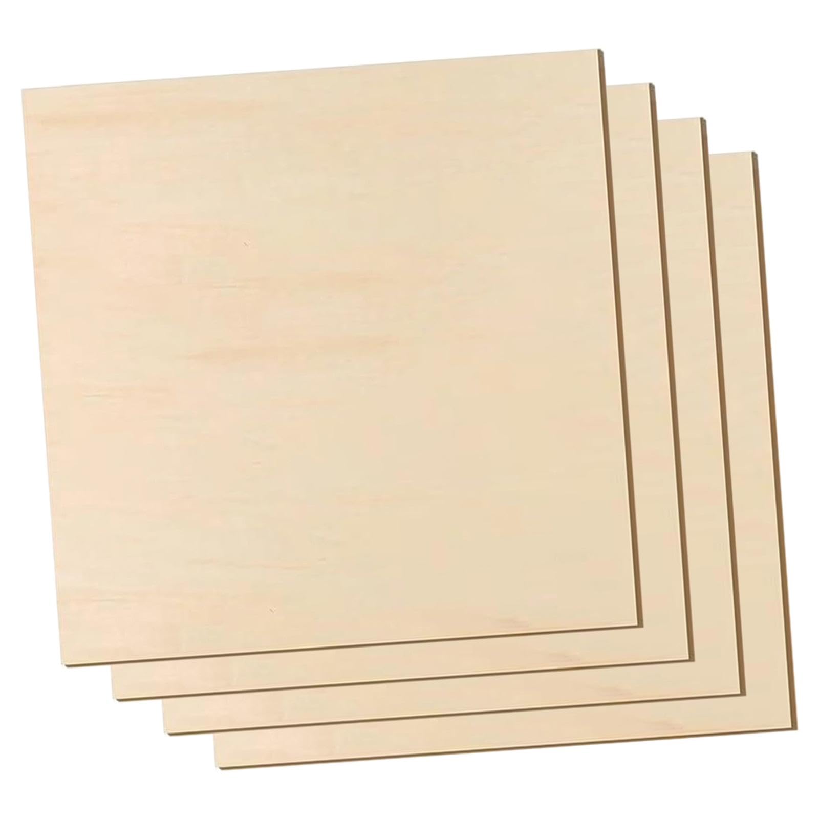 Contreplaqué pour loisirs créatifs en famille, 4 bois bruts 2mm pour ateliers de bricolage