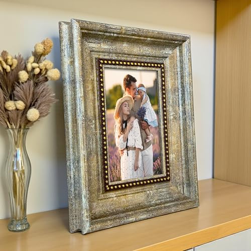 Image of Art Street Elegant Table Rectangular Photo Frame for Tabletop With Back Stand,4x6 Inch Photo,Decorative Frames Perfect for Home Decor,Unique Gift Idea,Durable,Birthday,Wedding,Return Gift(Rust Gold)