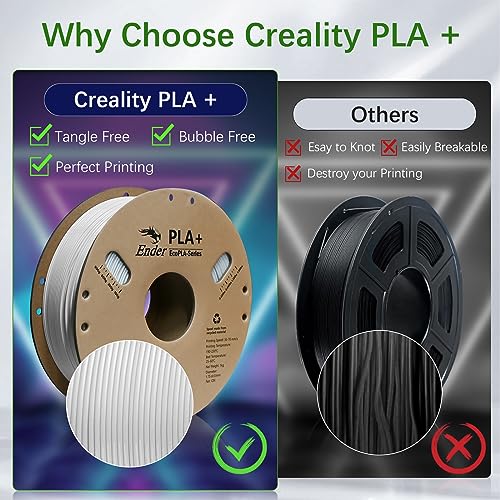 Image of CREALITY Ender PLA + 1.75mm Filament, Neatly Wound 3D Printer PLA Pro Filament, 1kg Spool (2.2lbs) Cardboard Spool, Dimensional Accuracy + /- 0.03 mm, Fit Most FDM 3D Printers, White