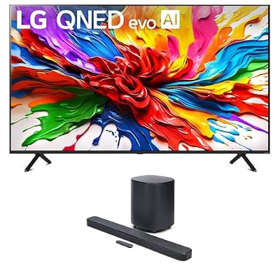 LG 65QNED92AUA 65 Inch 4K QNED Mini LED evo AI Smart TV with a JBL BAR-500-MK2 Dolby Atmos Soundbar and a 10" Wireless Subwoofer (2025)