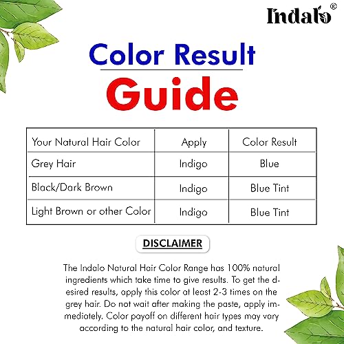 Image of Indalo Natural Henna Hair Colour Powder, No Ammonia, No PPD, No Peroxide for Conditioning Scalp, Manage Anti- Dandruff & Hair Growth for Men & Women (100gm)