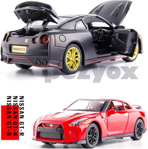 Image of 1:32 Scale Die-Cast Metal GT-R with Openable Doors and Pull Back Action with Lights & Music (White)