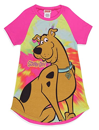 INTIMO Scooby-Doo Girls' Classic Character Tie-Dye Nightgown Sleep Pajama Shirt