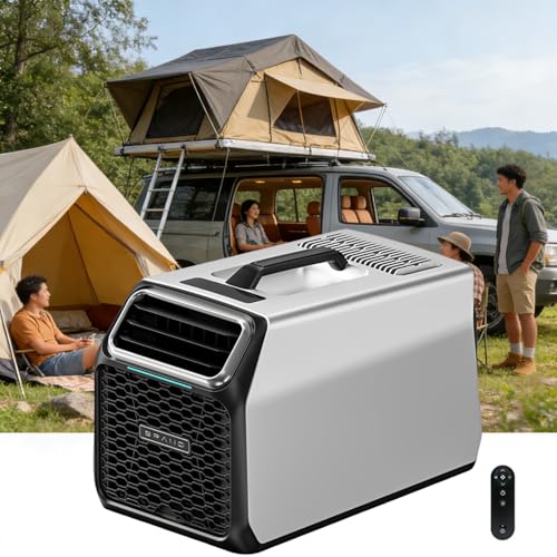 dosiwlatever Nouveau climatiseur Portable Camping 3500 BTU pour Tente et Petits espaces (3–5 m²), climatiseur Mobile Silencieux pour Camping-Car, avec...