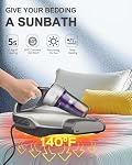 Jimmy Matelas Aspirateur, Anti-allergène Aspirateurs de lit avec UV-C lampe & Haute technologie de chauffage, 14Kpa Aspiration 480W Aspirateurs portatifs puissants pour la poussière & Cheveux de compagnie(JV35, Câblé)