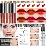 All in One Makeup Kit for Women Full Kit, Travel Makeup Gift Set for Women Teens Girls, Includes Eyeshadow Foundation Primer CC Lipsticks Mascara Brush Sponge Brow Pencil Soap Eyeliner Contour Bag - Image 4