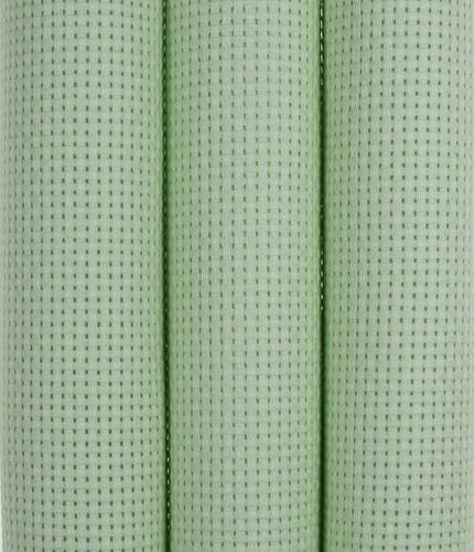 Image of KCS 3 pc of 15 inch x 18 inch(38cmx45cm) Counted Cross Stitch Cotton Aida Cloth Needlework Rolled Fabric Box,11CT,Light Green