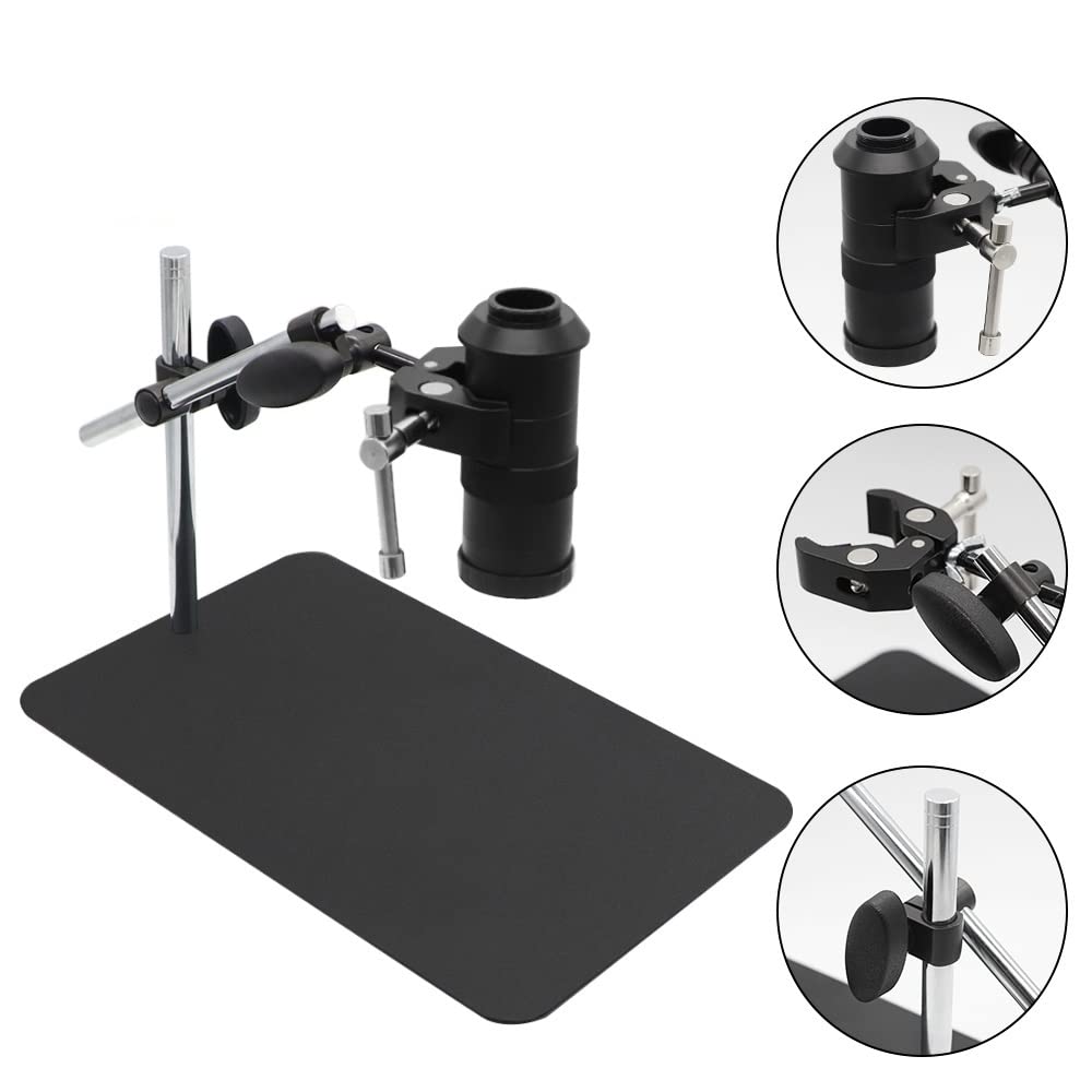 Accesorios para microscopios de laboratorio Soporte Universal for microscopio, súper abrazadera, banco de trabajo de mantenimiento de doble brazo de Metal ajustable for sistemas de inspección por víde