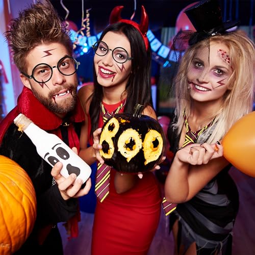 Mzjeaziany Halloween Wizard Costume Accessories Set,Wizard Tie and Black Glasses Frame Magic Novelty for Adult Halloween Party Cosplay Gifts - Thumbnail 5