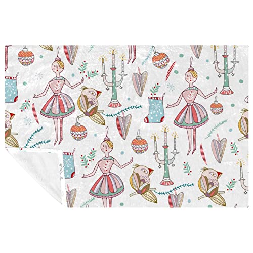 Couverture douce motif chouettes 150x100 cm pour lit et canapé
