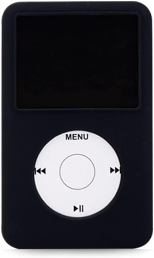 Silicone Skin Case for iPod Classic 3 80g 120g 3th Generation 160g Flexible Rubber MP3 Player Cover Cases (Black)