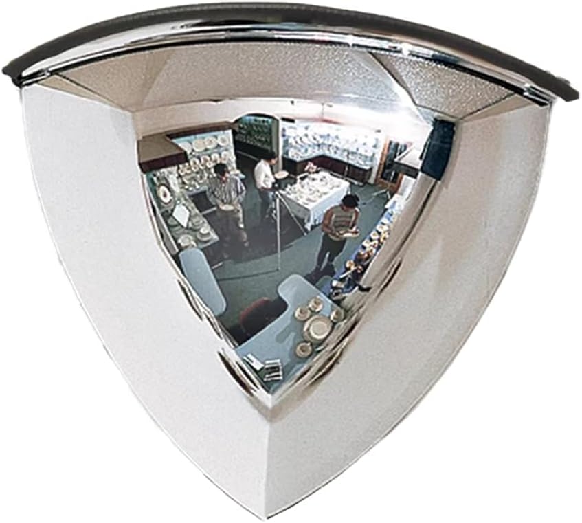 19 Inch Quarter Dome Mirror Security and Safety Corner Mirror 1/4 Dome Convex Mirror with 90 Degree Viewing Angle