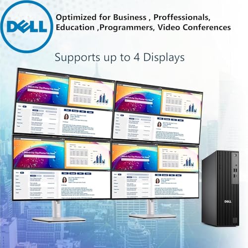 Image of Dell Pro Slim QCS1250 SFF Desktop, New OptiPlex Version, 14th Gen i9-14900K (24 Cores, Up to 6.0GHz), 64GB DDR5 RAM, 4TB PCIe SSD, HDMI+DP, Up to 4 Monitor Support, USB-C, Wi-Fi 6E, Windows 11