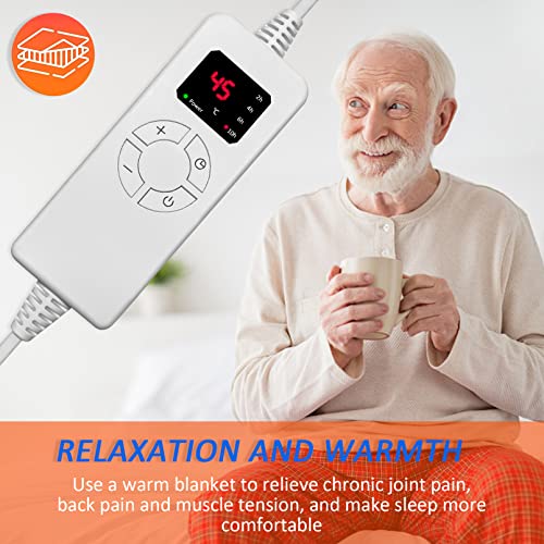 Electric Heated Blanket Throw King Size,Sherpa Twin Warming Electric Blanket With Overheating Protection,Heating Blanket With 6 Fast Heating Levels 10 Hours Auto Off ,Machine Washable 71 X 55 Inches #TOP7