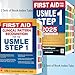Index Tabs for First Aid for The USMLE Step 1 2025 and First Aid Clinical Pattern Recognition for The USMLE Step 1 1st Ed, 2-Set Bundle, Page Markers Alignment Guide & Bookmark(Book not Included)