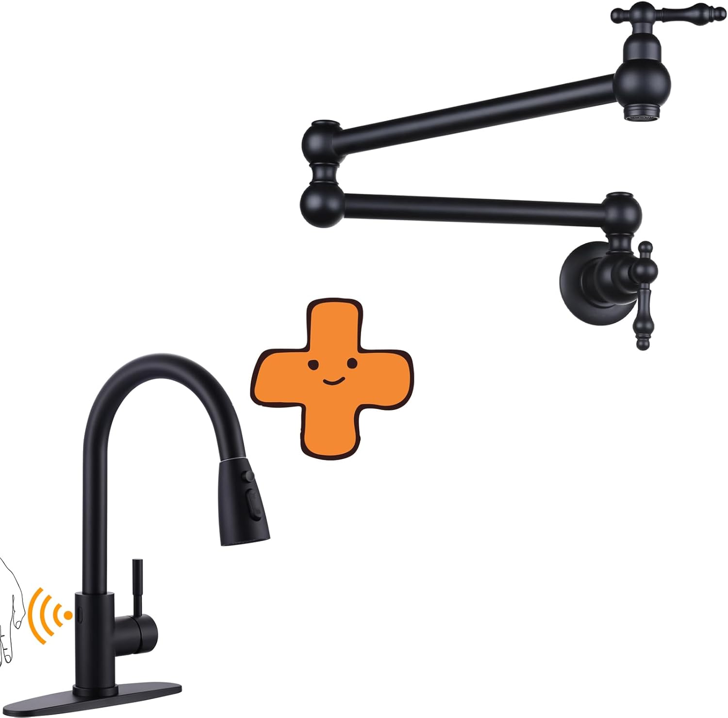 WOWOW Touchless Kitchen Faucet and Pot Filler Kitchen Stove Faucet