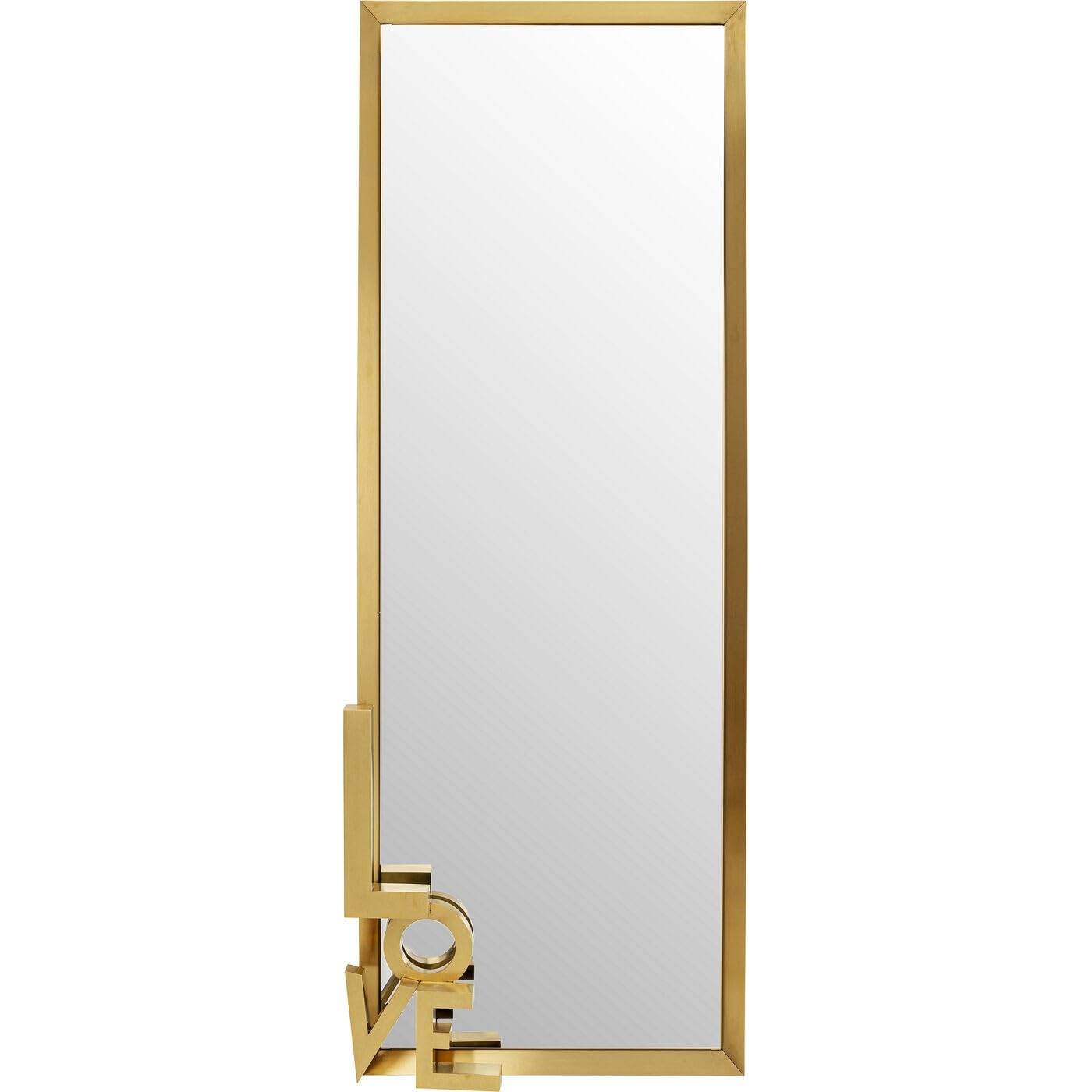 Kare Design Wandspiegel Love Letters 3D – Goldrahmen, Ganzkörperspiegel 200x70 cm