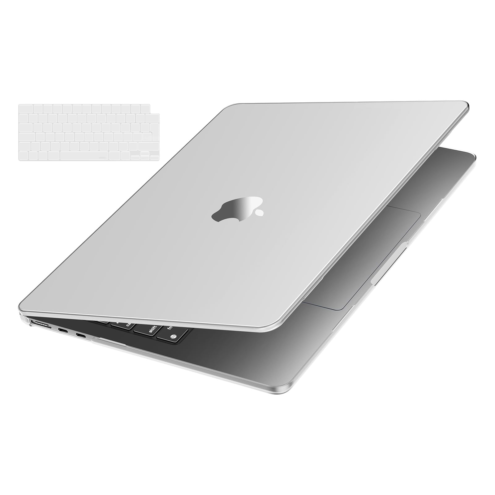 MOSISO Compatible with MacBook Air 13 inch Case 2025 2024 2023 2022 M4 M3 M2 A3240 A3113 A2681,Hard Shell Case for MacBook Air 13.6 Ultra-Thin Slim Natural Original Color&KeyboardSkin, Frost Clear