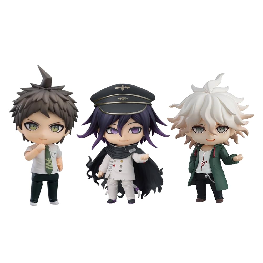 Zhongkaihua Anime Hinata Hajime/Kokichi Oma Figure Nagito Komaeda Movable Model Joints Action Figurine Ornaments Collection Gifts 10CM PVC Interchangeable Accessories