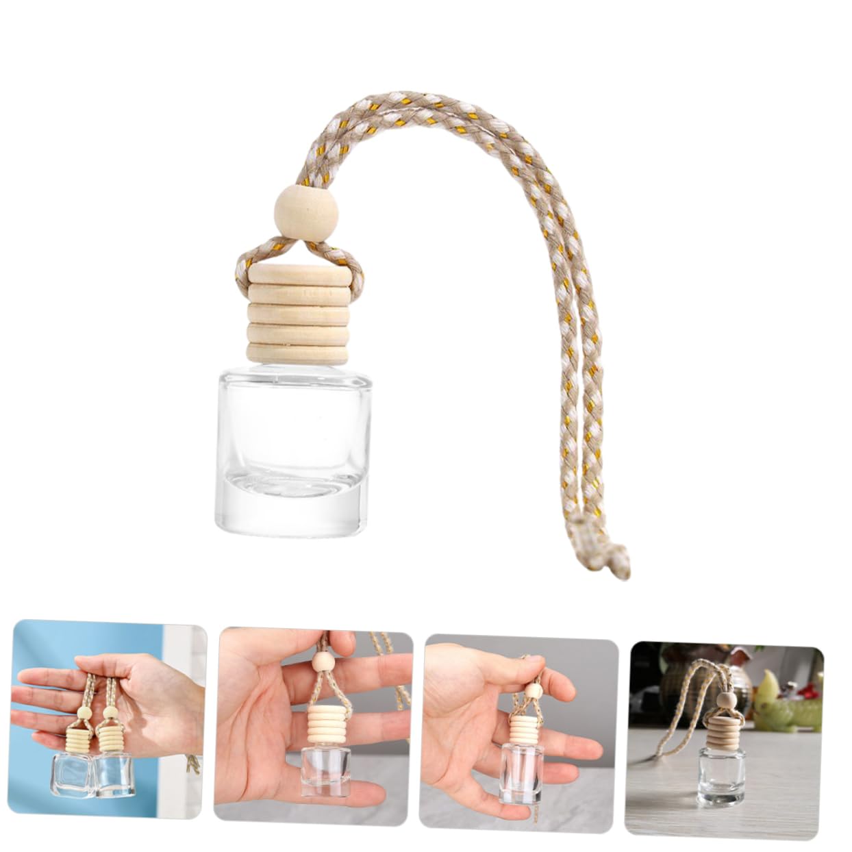 Healeved 5 Set Di Piccole Bottiglie Di Profumo Da Appendere Allauto Accessorio Di Moda Per Profumo Per Laria 8 Pezzi * 5