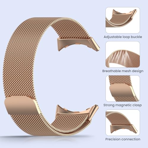 Correa metálica ajustable para Pixel Watch 45mm miniatura 3