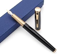 Vista 2 de JINHAO - Pluma estilográfica de metal serie 95 (negro con clip dorado, punta F de 0.020 in)