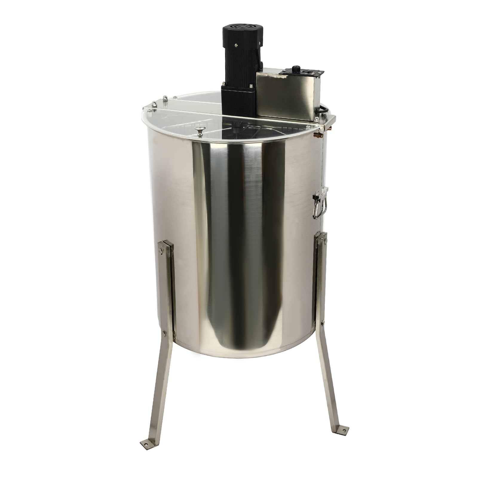 Elektrischer Honigschleuder, 140W Elektrische Wabenschleuder Edelstahl Elektrisch Honigschleuder Abscheider Honigextractor Waben Honig Zentrifuge Imker Schleuder, 370 RPM