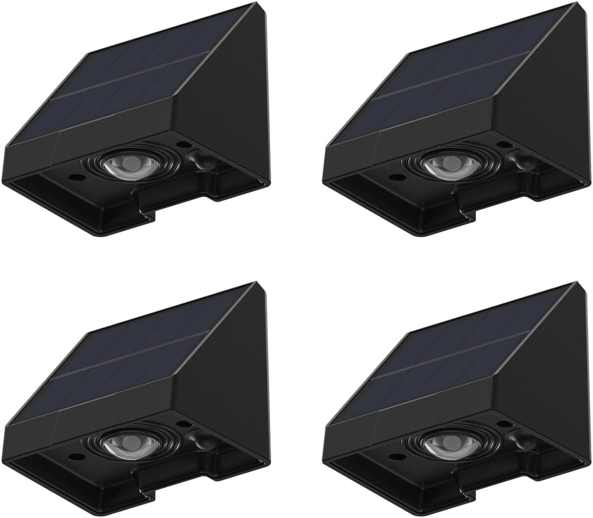 Auraglow Solar Fence, Wall & Post Lights IP54 Waterproof Garden