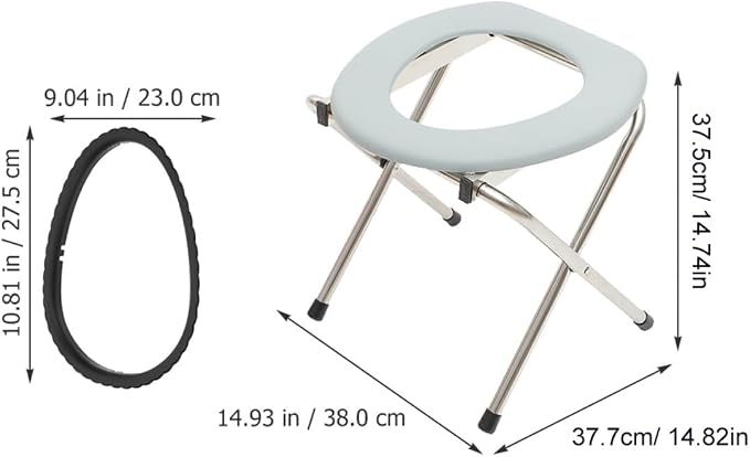 Asiento elevador portátil para inodoro, taburete plegable para adultos mayores y mujeres embarazadas miniatura 6