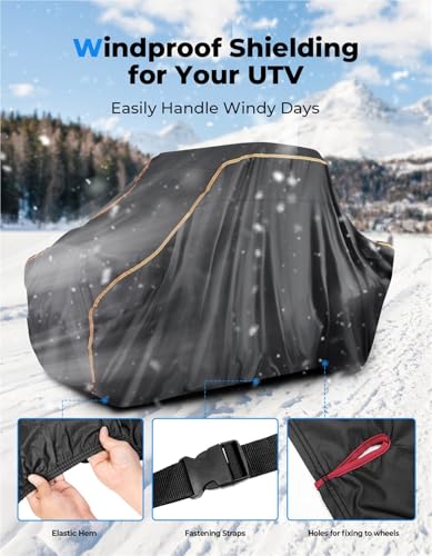 Housse UTV imperméable anti-UV avec bande réfléchissante de sécurité