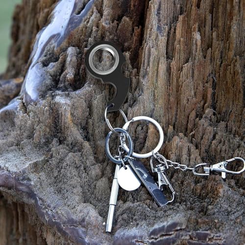Enyolidimk Schlüsselanhänger für Fidget Spinner, für Ninja-Spinner, Schlüsselanhänger, Schlüsselspinner, Finger-Spinner, Fidget- und Finger-Dekompressionswerkzeug, Auto-Schlüsselanhänger, 2 Stück,