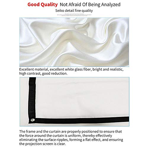 Andoer Tela de projetor dobrável portátil de alta definição para cinema em casa ao ar livre Cinema 3