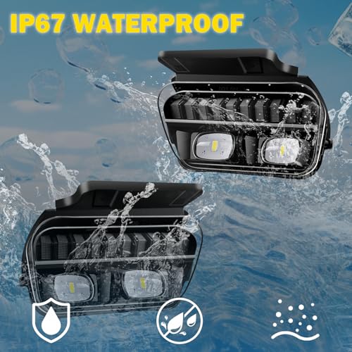 LED Fog Lights Compatible with 2003 2004 2005 2006 2007 Chevy Silverado All Models/ 2002 2003 2004 2005 2006 Chevy Avalanche, 1 Pair Front Bumper Driving Fog Lamps with Clear Lens by Boxlight - Image 3
