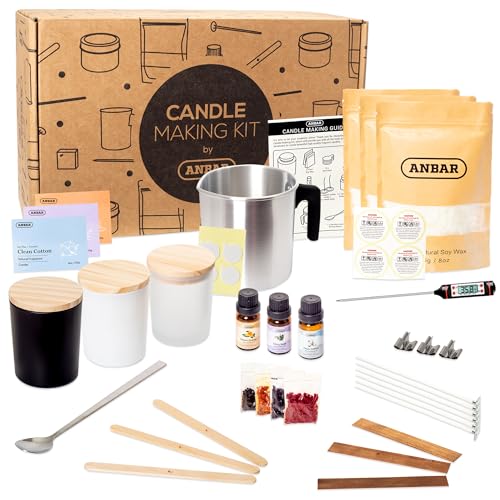 Kit de fabrication de bougies avec cire de soja naturelle, un cadeau créatif idéal