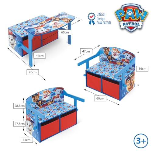 ARDITEX Spielzeugbank, Maße: Büro: 60 x 70 x 44 cm, Bank: 60 x 47 x 56 cm