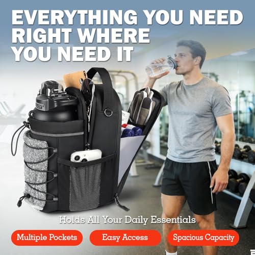 Magnetic Gym Bag 25-64oz Water Bottle Holder