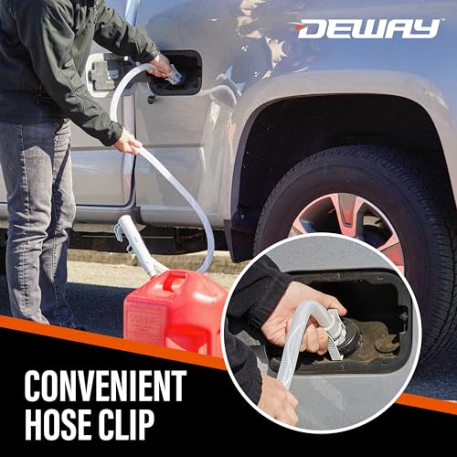 image for DeWay Battery-Powered Stick Fuel Transfer Pump with Auto-Stop Nozzle, 