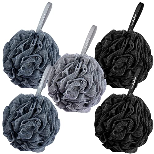 Metene Bath Shower Loofah Sponge, 5 Pack Body Wash Scrubber ...