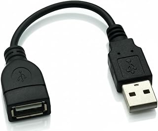 CNCTWO(コネクトツー)【省スペース・高耐久】USB2.0延長ケーブル USB A(オス)⇔A(メス) 15cm ノートPC・テレビ裏・USB機器の方向転換に最適 C22AAE015AFOCT25