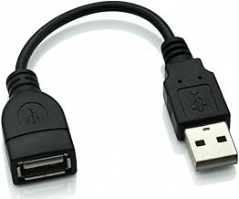 CNCTWO C22AAE015AFOCT25 USB 2.0 Extension Cable, USB A (Male) to A (Female), 5.9 inches (15 cm), Ideal for Switching Directions of Laptops, TVs, and USB Devices