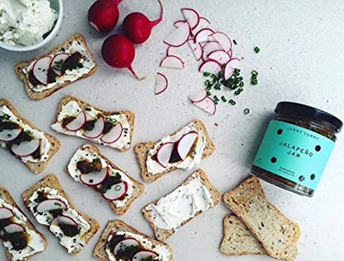 Jammy Yummy Jalapeno Jam – Veggie Jam Perfect For Cream Cheese With Crackers, Grilled Cheese, Charcuterie Boards, Cheese Boards, Cheese Toast, Steak, Baked Brie Cheese, Feta Cheese, Dips And Spreads, Sweet Jam, Mild Jalapeno Spread - Natural Jalapeno Jam, No Preservatives, No Additives, No Pectin, Fat Free, Low Sodium -8Oz Jar #TOP4