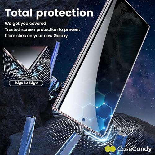 Image of Casecandy - (2 Pack Privacy Tempered Glass Screen Protector for Samsung Z Fold 6 - HD Anti-Spy Glass Guard for Front Display, Scratch Resistant, Bubble-Free Installation