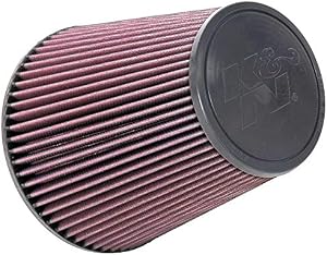K&N Universal Clamp-On Air Intake Filter: High Performance, Premium, Washable, Replacement Filter: Flange Diameter: 6 In, Filter Height: 8 In, Flange Length: 0.625 In, Shape: Round Tapered, RU-1044