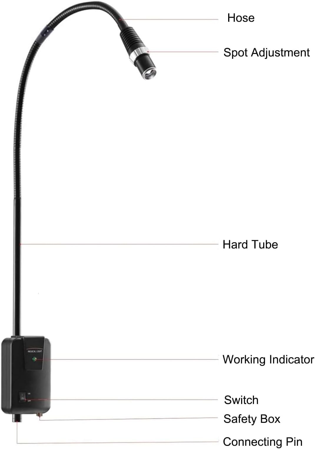 Luz De Examen Led De 5w, Lámpara De Luz Oral Dental, Lámpara De Examen De Cuello De Cisne, Lámpara De Luz Dental-Oral Led, Luz De Funcionamiento Médico